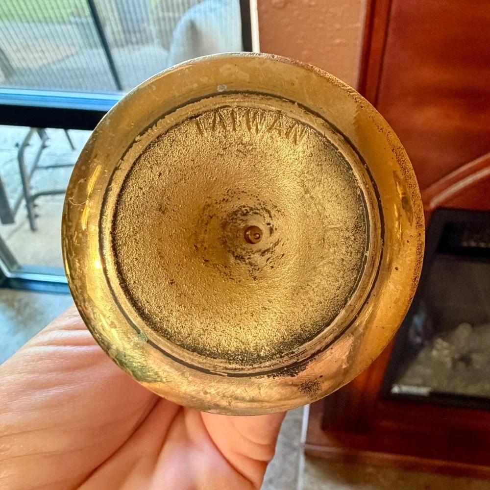 Vtg Brass Taper Candlestick Holders Set of 6 Graduated Heights Wal-Mart Taiwan